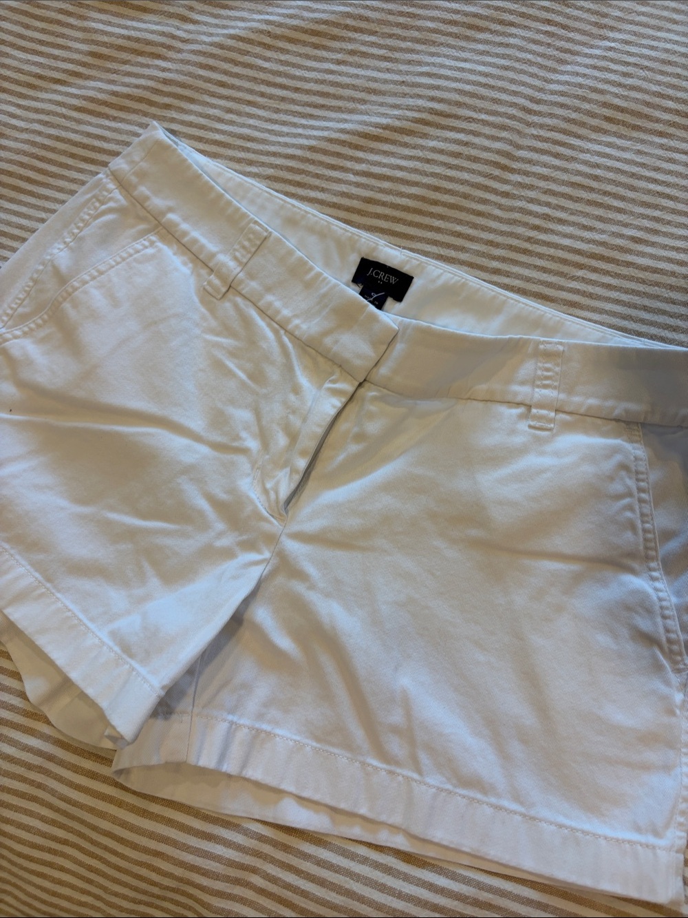 J. Crew White Cotton Shorts